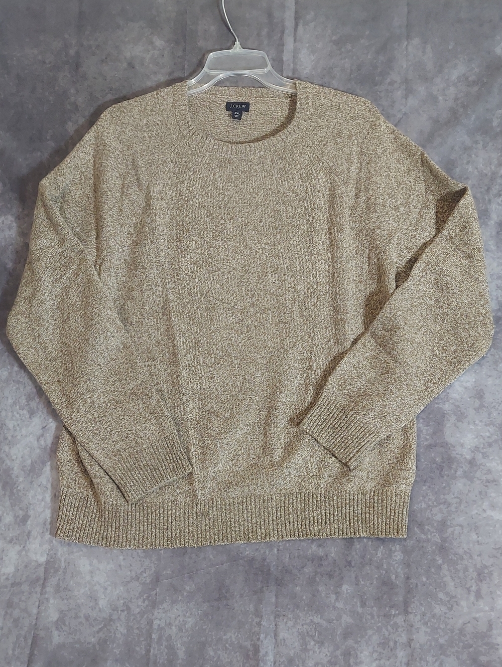 Men's J. Crew Brown Textured Lamb's Wool Blend Crewneck Sweater XXL - NWOT - Picture 2 of 7